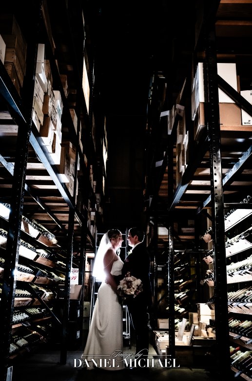 Dramatic Light Classic Pose Oscar Event Center Wine Cellar 
